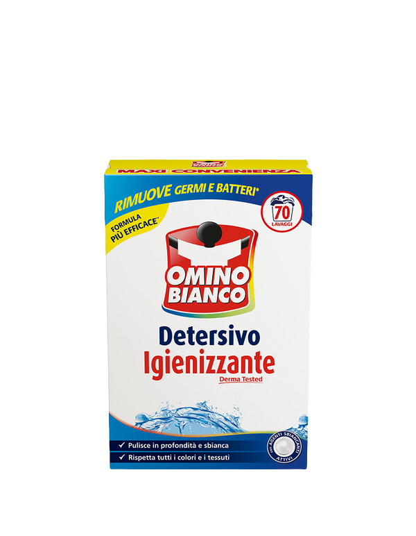 Omino Bianco Detersivo Igienizzante 70 lavaggi · Cartone 1