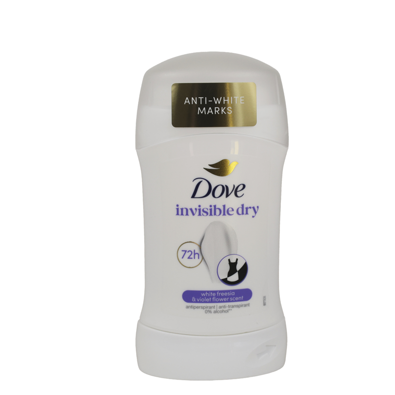 N28 003795 — Dove Deo Stick 50Ml Advanced Invisibile Dry(It), confezione singola; vendita in cartone da 6 pezzi