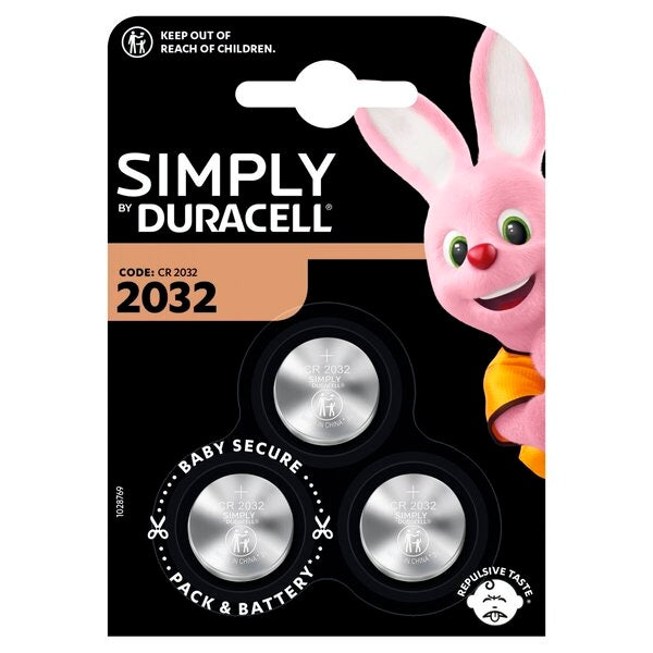 Duracell Simply CR2032 pile a bottone blister 3 pezzi