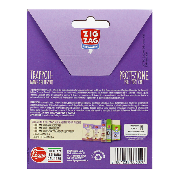 Zig-Zag Trappole Tarme Tessuti
