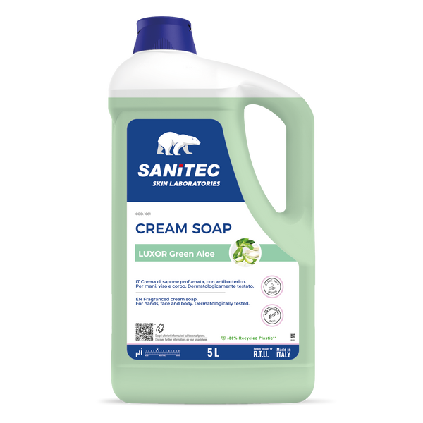 Cream Soap Luxor Green Aloe 1081 Sanitec tanica 5 L