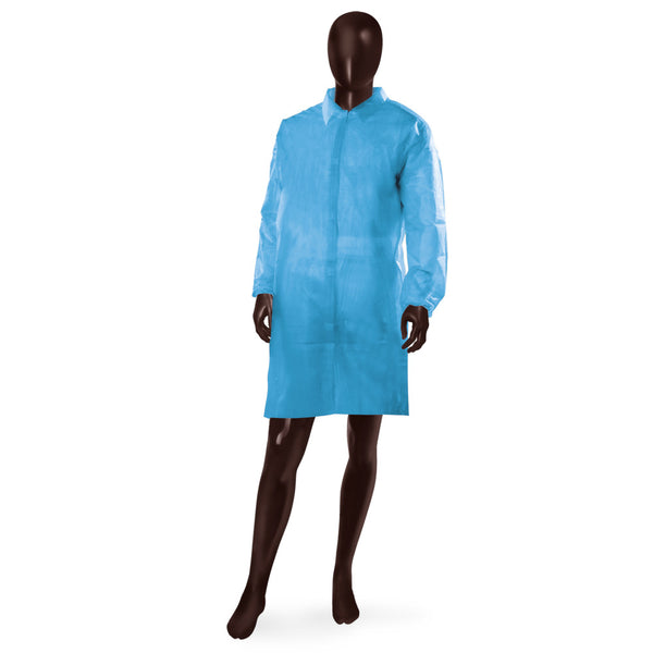 Camice da laboratorio Velkro 30 Ajsia ultraleggero con velcro PLP 30g DPI I - 7 colori - cartone 50 pz