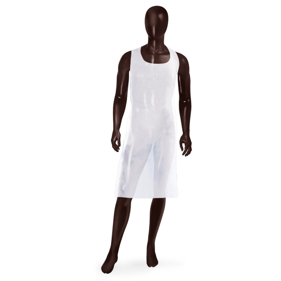 Grembiule monouso DISPENSER APRON Ajsia LDPE 30my 70x120cm food contact DPI I - 2 colori - box dispenser 100 pz