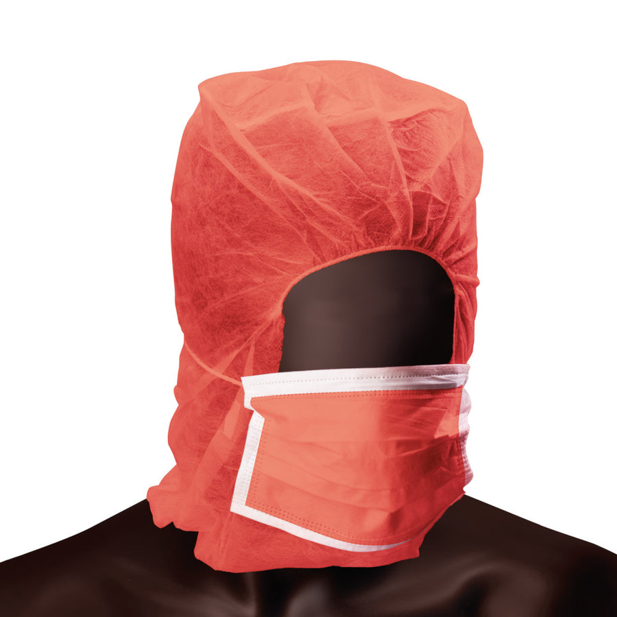 Cappuccio monouso balaclava con mascherina integrata PLP 20g DPI I - 5 colori - cartone 500 pz