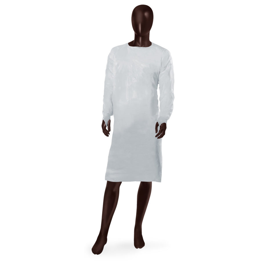 Camice avvolgente CPE Gown Ajsia in polietilene 35my DPI I - 5 colori - cartone 75 pz