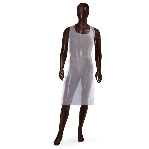 Grembiule monouso APRON 20 Ajsia LDPE 20my 70x120cm food contact DPI I - 2 colori - cod. 14100/22930 - cartone 1000 pz