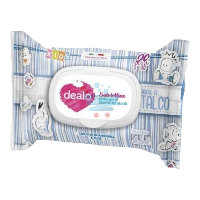 Dealo Salviett Baby pz 20 Talco – Cartone 24 pz