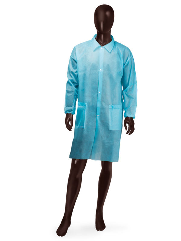 Camice da Laboratorio SNAP 50 Ajsia con Bottoni PLP 50g DPI I - 3 Colori - Cartone 50 pz