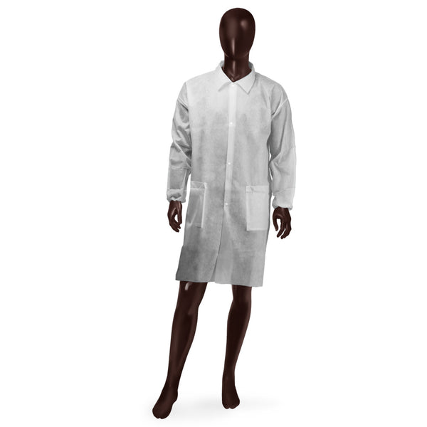 Camice da Laboratorio SNAP 50 Ajsia con Bottoni PLP 50g DPI I - 3 Colori - Cartone 50 pz