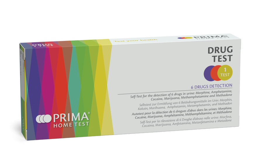 PRIMA Home Test Drug Test, pannello urine per 6 sostanze