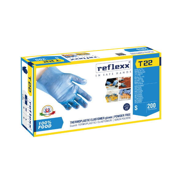 Guanti monouso in polietilene TPE Reflexx T22 - 2,0g | 10 box da 200 pezzi