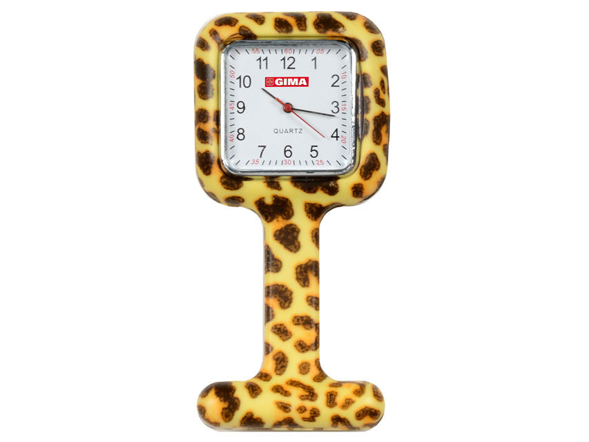 OROLOGIO PER INFERMIERI quadrato fantasia leopardo