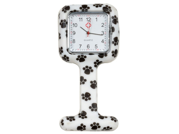 OROLOGIO PER INFERMIERI quadrato fantasia impronte