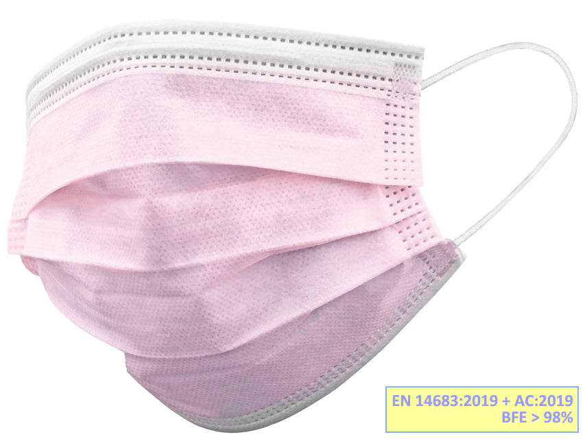 GISAFE MASCHERINA CHIRURGICA FILTRANTE 98% 3 VELI tipo IIR con elastici
