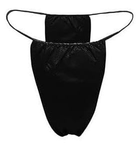 Tanga Uomo Monouso TNT Nero - 1000 Pz (10x100) - Confezionati Singolarmente - Estetica e Wellness