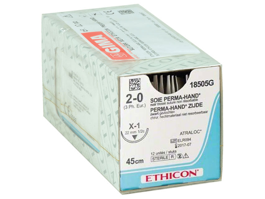 Sutura Seta Ethicon Perma-hand Intrecciata - Conf. 36 pz.