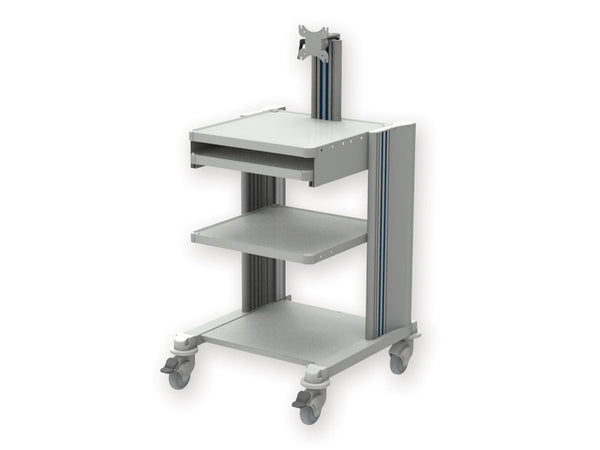 Carrello Pro 2 Ripiani Tastiera Supp. Monitor Cass _a