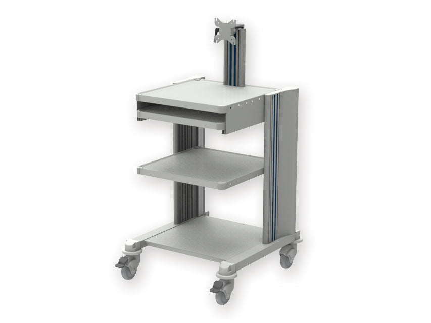 Carrello Pro 2 Ripiani Tastiera Supp. Monitor Cass _a
