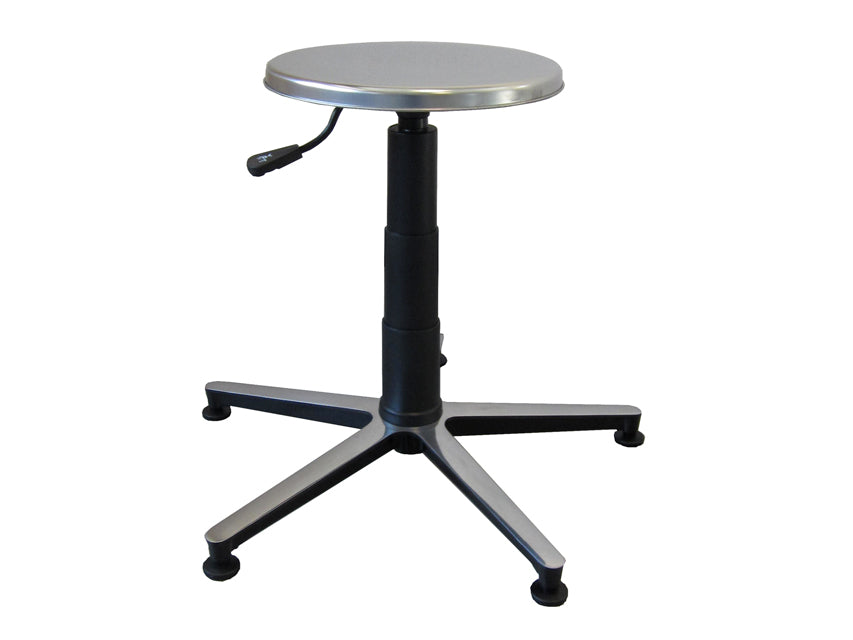 Sgabello Sedile Inox Base In Alluminio Con Piedini