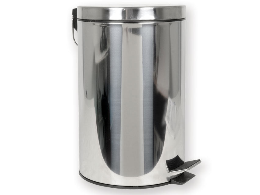 Cestino Rifiuti 12 L con Pedale - Acciaio Inox