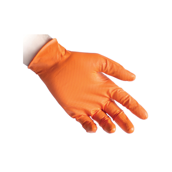 Guanti monouso in nitrile Orange Full Grip Reflexx N85 - 8,4 g - 10 box da 50 pezzi