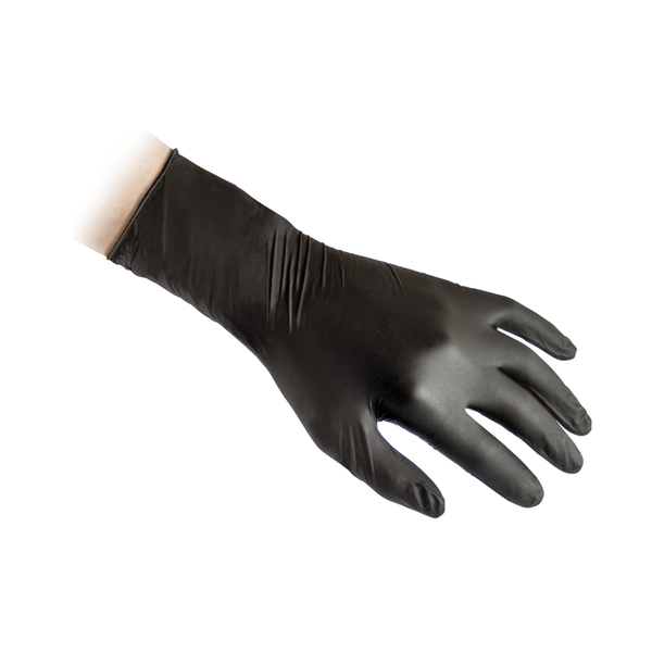 Guanti in nitrile nero x-long 7.7 g | 10 Box da 100 pezzi – Reflexx N79P | Gef Medica