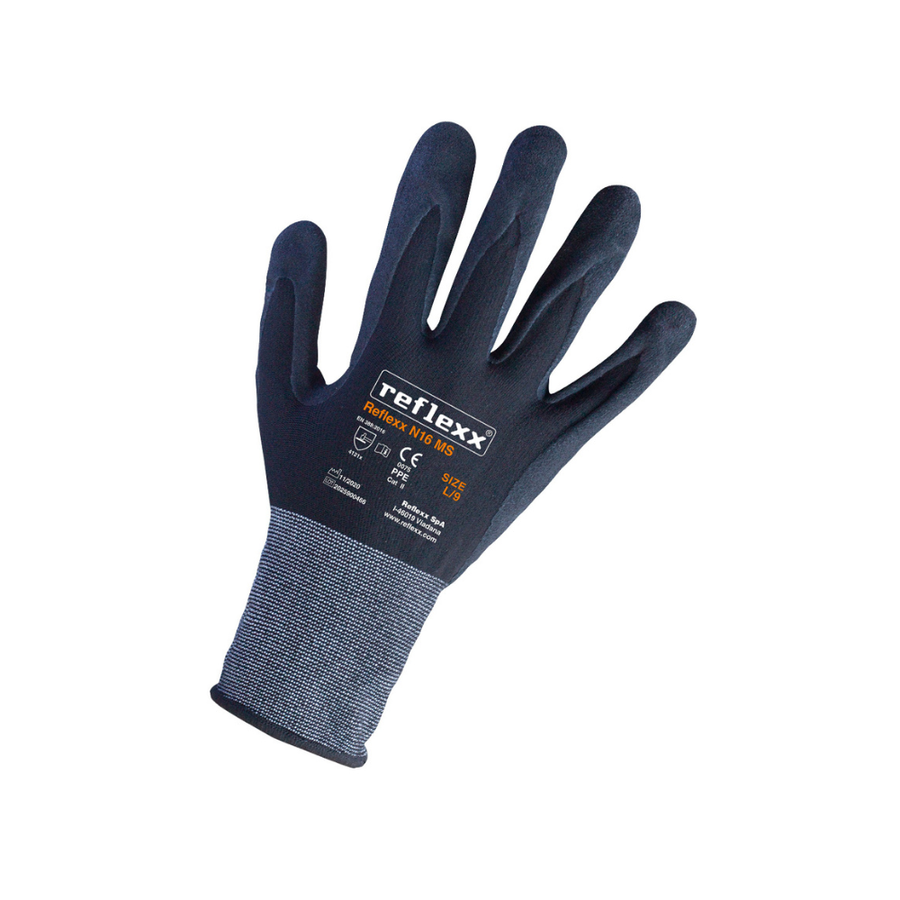 Guanti supportati in nitrile Micro Sandy Reflexx N16 - 1 paio - 100 paia