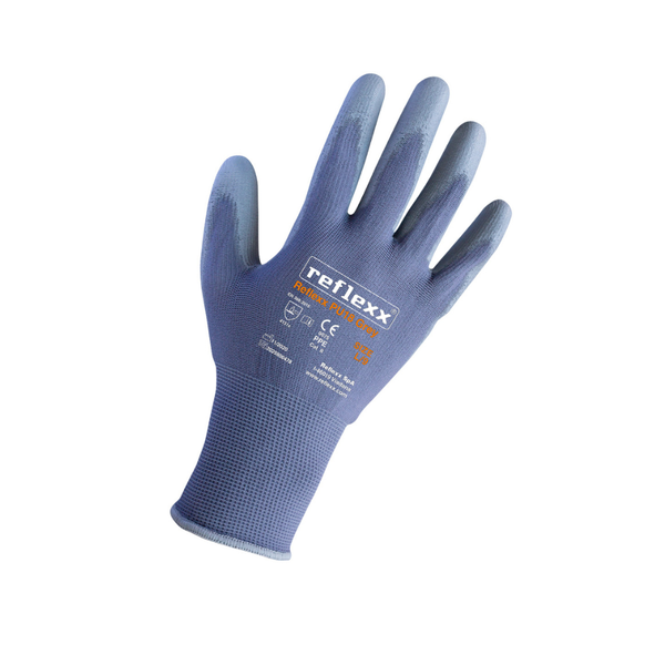 Guanti supportati in poliuretano grigio Reflexx PU18 - 1 paio - 100 paia