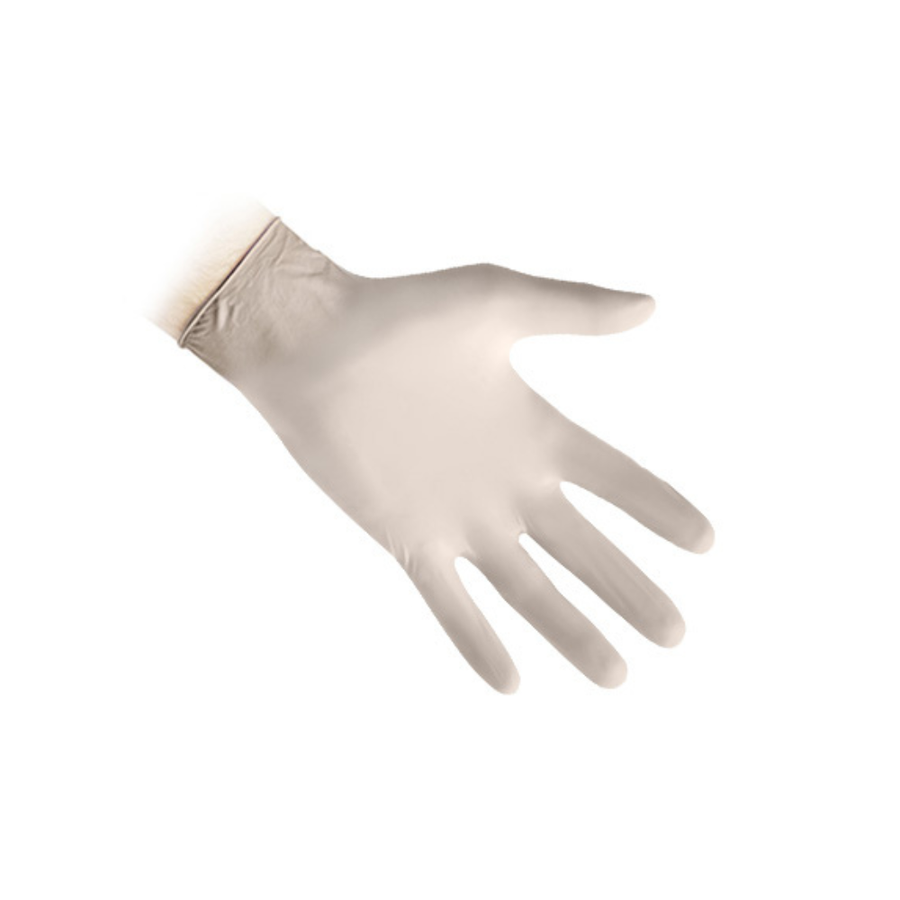 Guanti monouso in lattice senza polvere clorinato: Feather Latexx PF - 5,0 g | FPF | 10 box da 100 pezzi