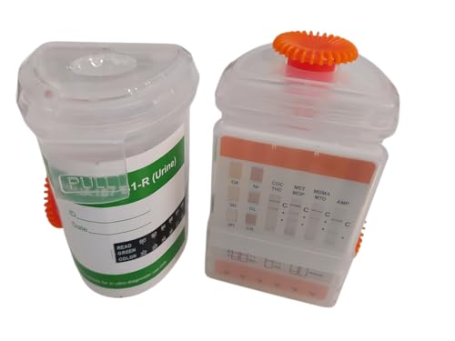 Test Antidroga Urinario Professionale 7 o 8 Droghe – Cup Sigillata con Adulteration – Risultato in 2 Min – 1 pezzo o Cartone da 25