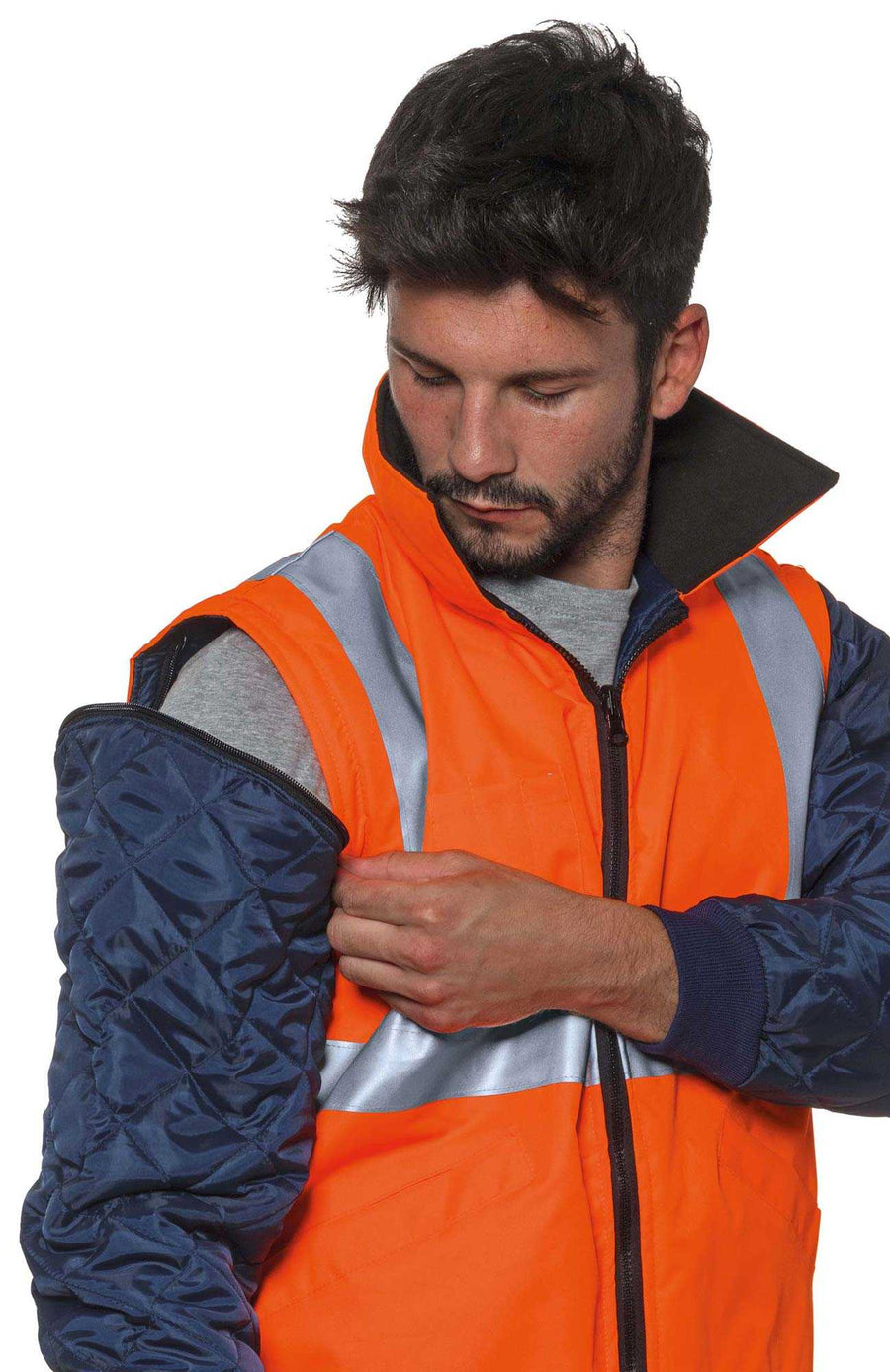 Giaccone imbottito alta visibilità REGALHV EN 20471 — foto ufficiale Logica Professional colore Arancio