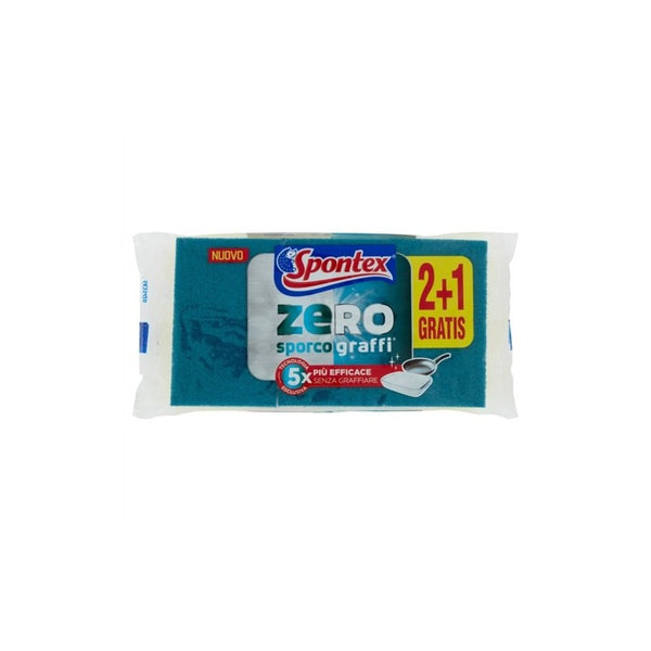 Spontex Spugna Zero Sporco/graffi 2+1pz – Cartone 20 pz