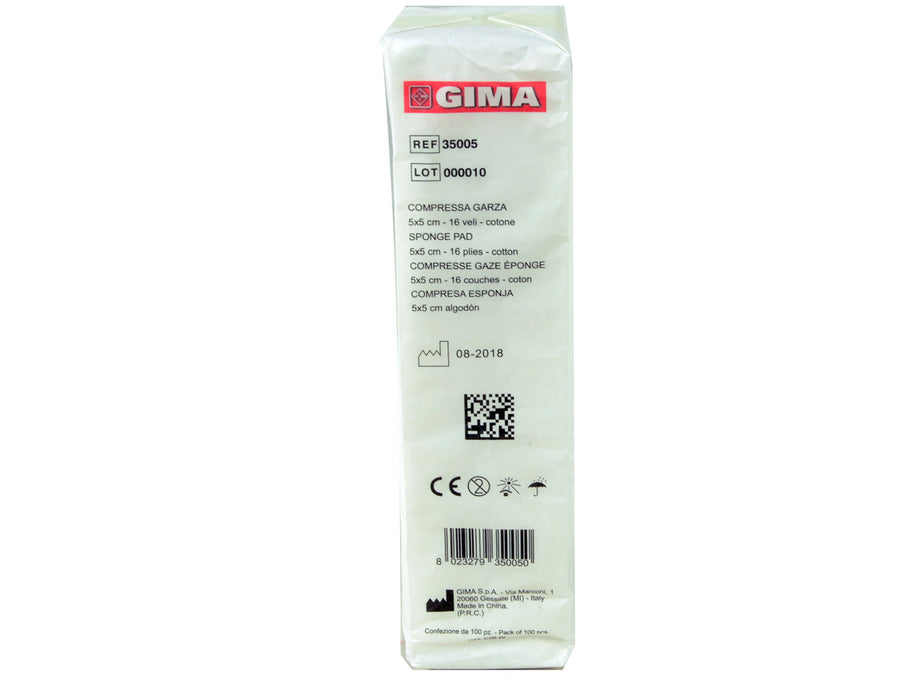 Compresse Garza Cotone 16 Veli 10 Pacchi da 100