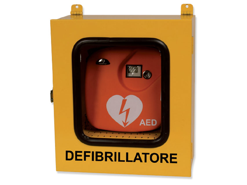 armadietto per defibrillatori uso esterno