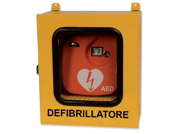 armadietto per defibrillatori con allarme uso esterno