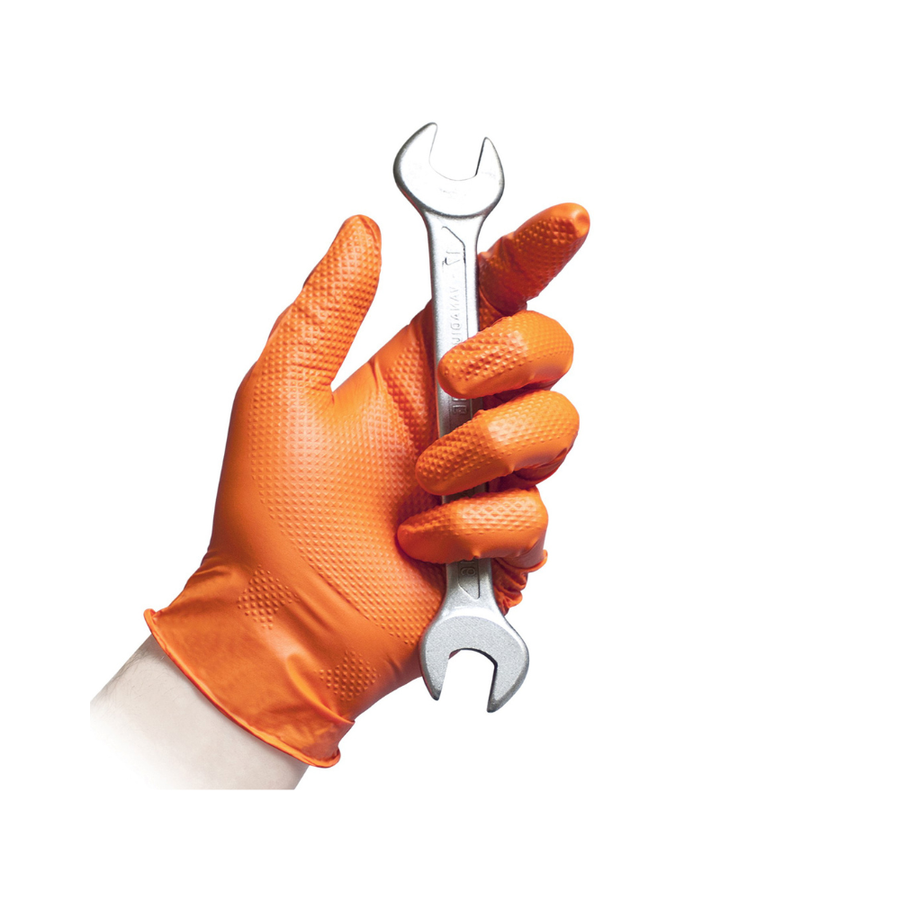 Guanti monouso in nitrile Orange Full Grip Reflexx N85 - 8,4 g - 10 box da 50 pezzi