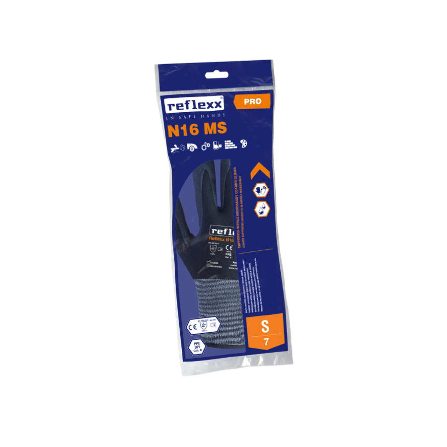 Guanti supportati in nitrile Micro Sandy Reflexx N16 - 1 paio - 100 paia