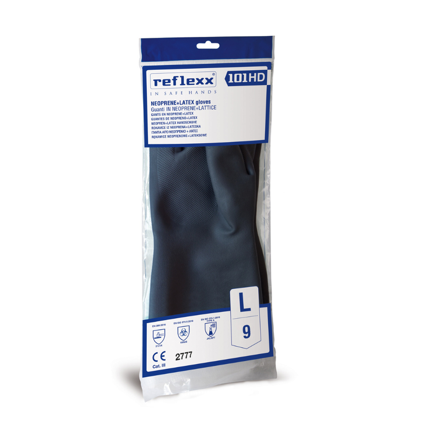 Guanti riutilizzabili in neoprene + lattice felpato Reflexx 101 HD - 105,0 g - 50 paia