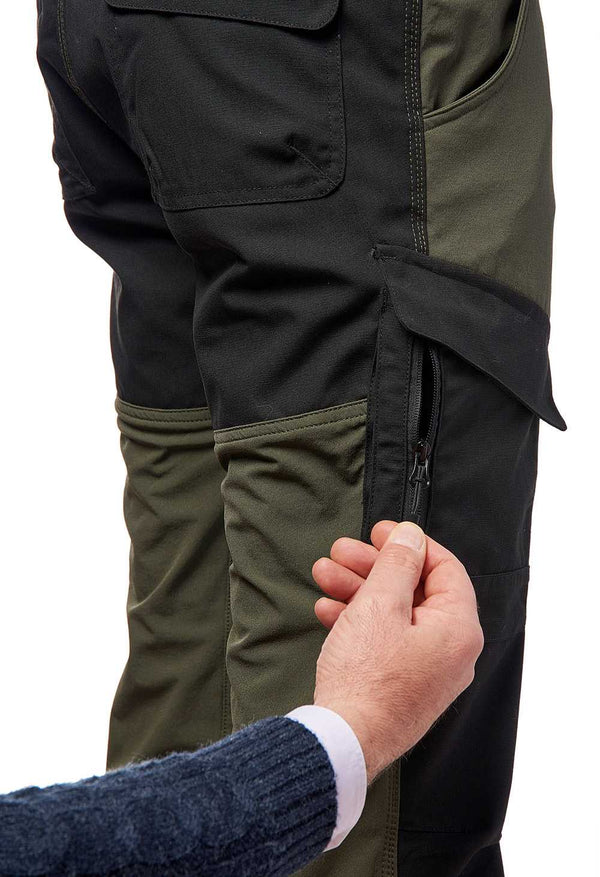 Pantalone tecnico OLIVAR colore Verde militare — foto ufficiale Logica Professional