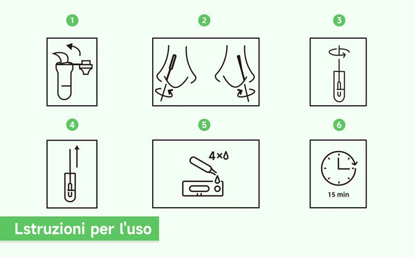 Hotgen 5 x Tamponi Covid 19 Rapido 2025 Nasale, Kit Rapido Tampone per l'Antigene SARS-COV-2 –Test Antigenico Rapido,Validato per tutte le Varianti 2025, Scatola da 5 Test