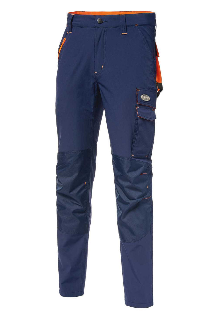 Pantalone estivo Logica PAPETE Super Stretch Light colore Blu/Arancio — foto ufficiale Logica Professional