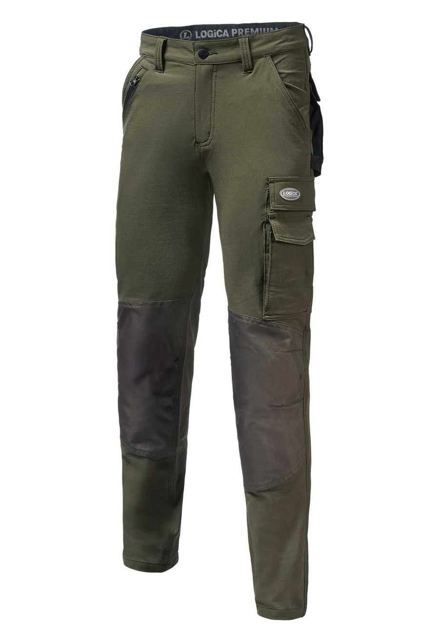Pantalone estivo Logica PAPETE Super Stretch Light colore Verde Oliva — foto ufficiale Logica Professional