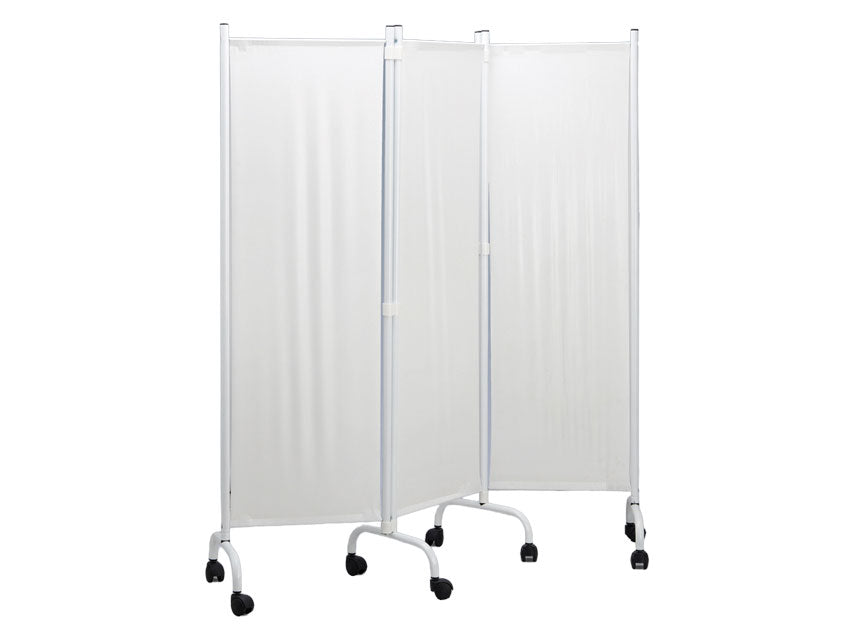 Paravento a 3 ante bianco plastica