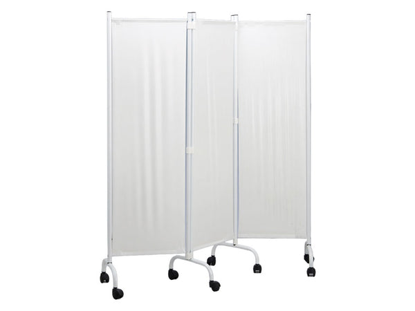 Paravento a 3 ante bianco plastica