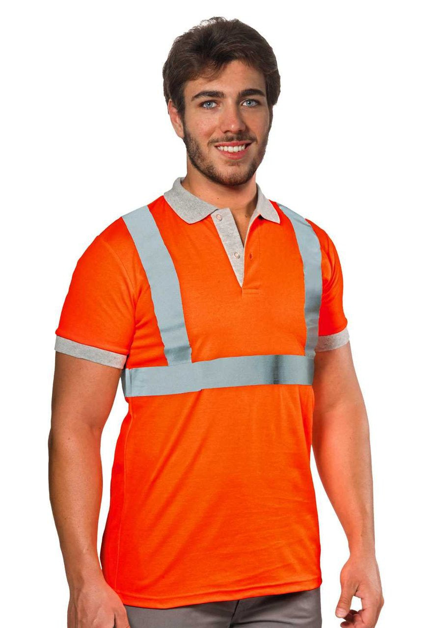 Polo alta visibilita Logica POLOREFLEX - Arancio
