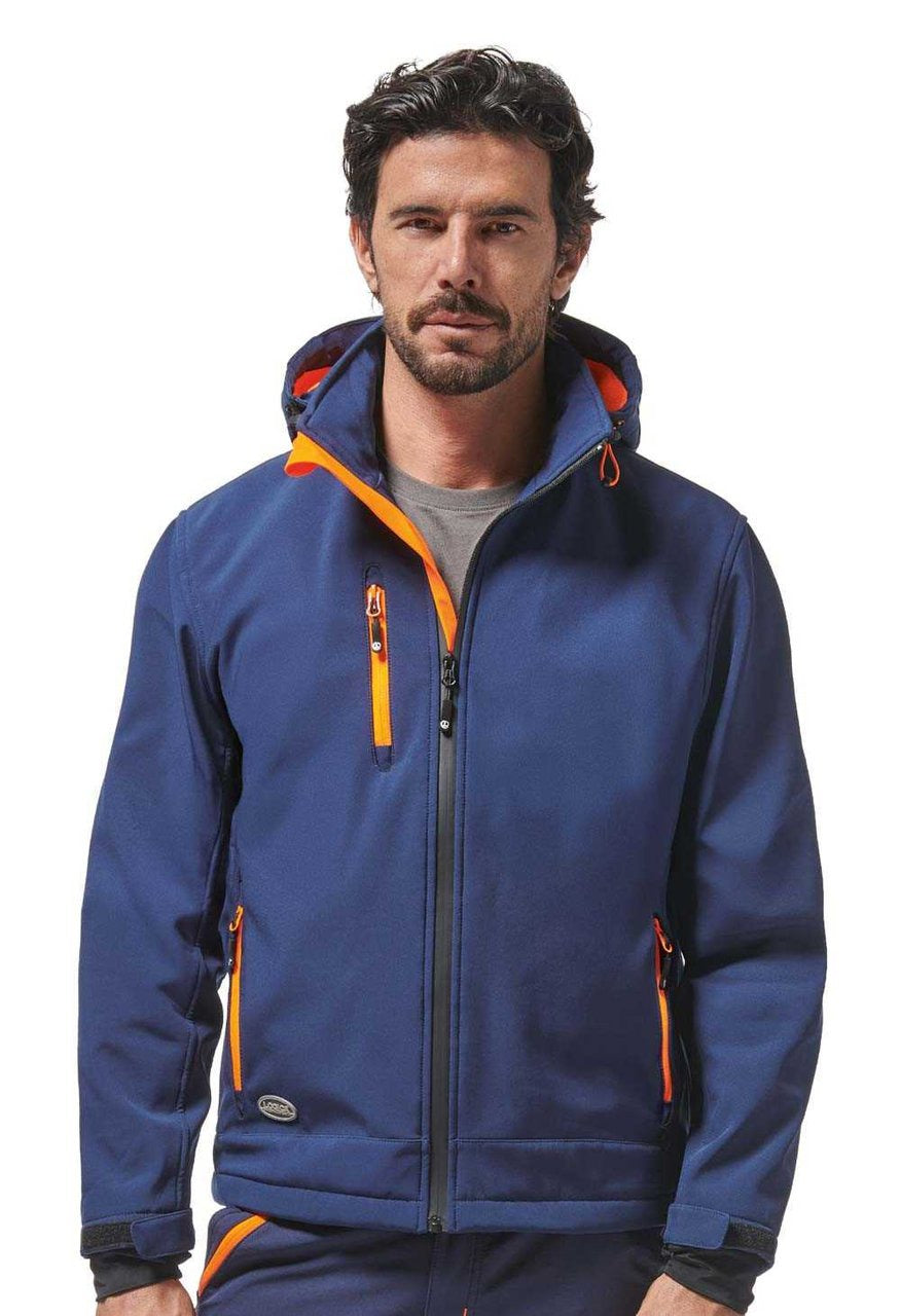 Giacca soft-shell Logica SLALOMCAP Blu/Arancio