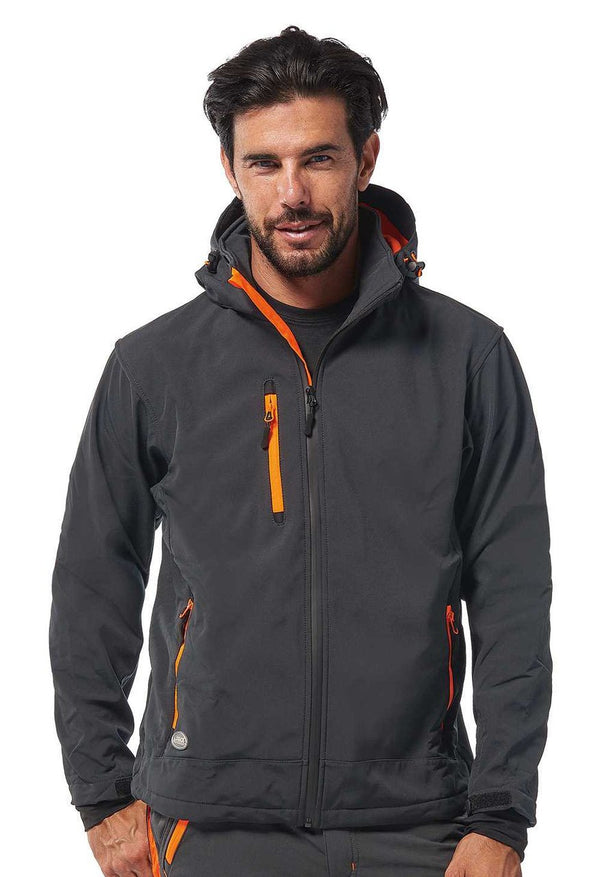 Giacca soft-shell Logica SLALOMCAP Grigio/Arancio