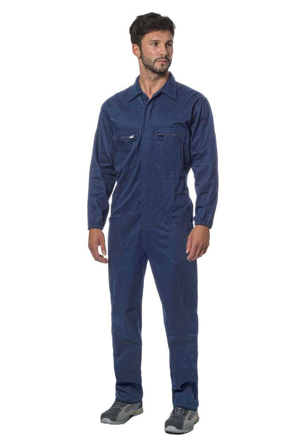 Tuta da lavoro Logica 9070 intera con cerniera 100% cotone 250 gr - Blu