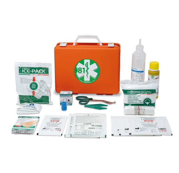 Logica MEDIC1TOP valigetta pronto soccorso Allegato 2 DM 388 con supporto a parete