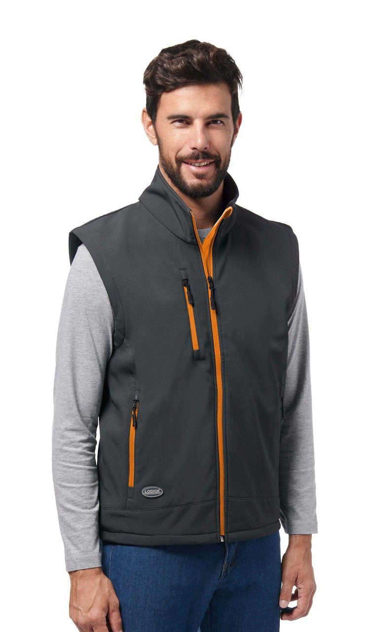 Gilet da lavoro Logica SURF Soft-Shell 280 gr waterproof - Grigio/Arancio